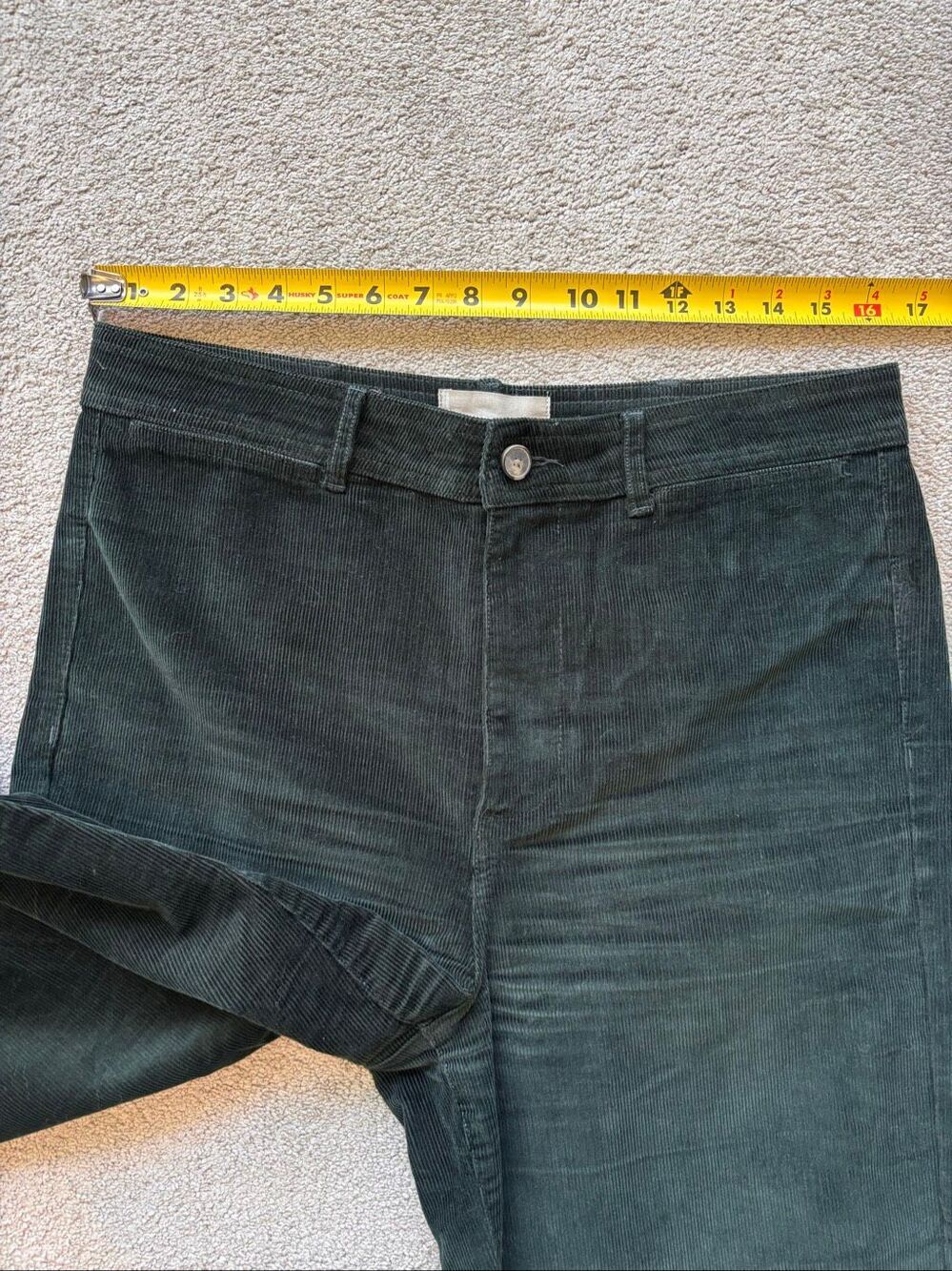 NWOT EVERLANE THE CORDUROY WIDE-LEG PANT Deep green, Sz 12 $100 G17 - Picture 8 of 8